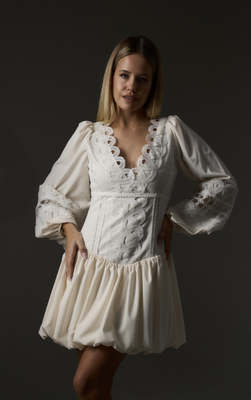 Жіноча дизайнерська сукня Z.H. Октавія айворі I404 (S/M) I404 фото
