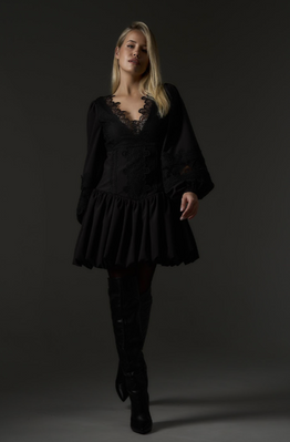 Жіноча дизайнерська сукня Z.H. Октавія чорний B404 (S/M) B404 фото