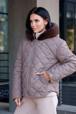 Жіноча зимова куртка J.F. Ембер мокко 56656 (S/M) 56656 фото