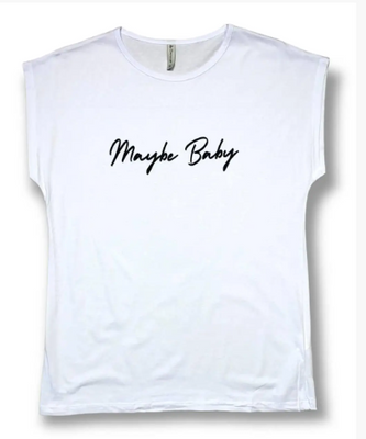 Жіноча футболка БАТАЛ HAZARD MAYBE BABY білий 23407 розпродаж (2XL) 23407 фото