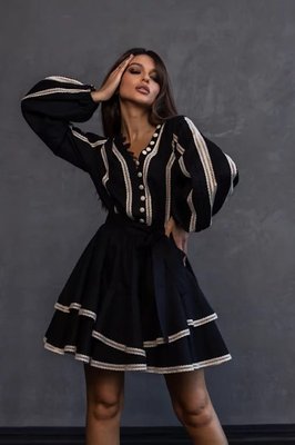 Жіноча дизайнерська сукня Z.H. Уява міні чорний B404 (S) B404 фото
