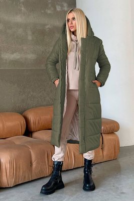 Жіноче пальто N.K. хакі 3362-c03 розпродаж (L-XL) 577821906 фото