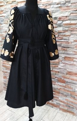 Жіноча вишита сукня A.L. Золотий вік чорний 67599 (38) 67599 фото