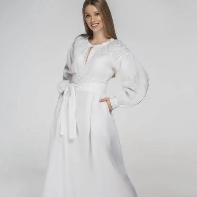 Жіноча вишита сукня A.L. Діамант білий 63722 (38) 63722 фото