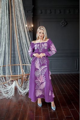 Жіноча вишита сукня Galych Княжна фіолетовий 35487 (XL) 35487 фото
