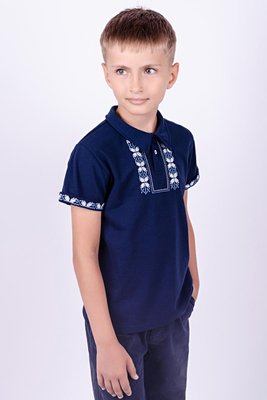 Футболка-вишиванка для хлопчиків V.L. Ярославчик темно-синій 210480111-040 (116 см) 210480111-040 фото