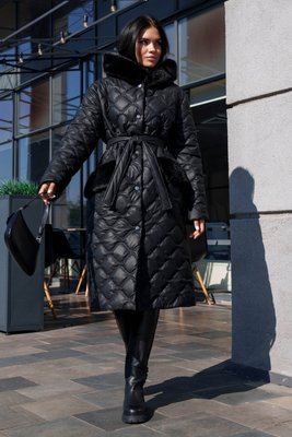 Жіноче зимове пальто J.F. Вентар чорний 53344 (L/XL) 53344 фото