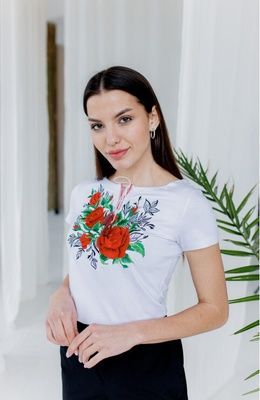 Жіноча футболка-вишиванка Galych Моніка білий 5516 (S) 531278540 фото