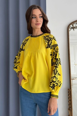 Жіноча блуза N.K. жовтий 3503-c03 (S) 3503-c03 фото
