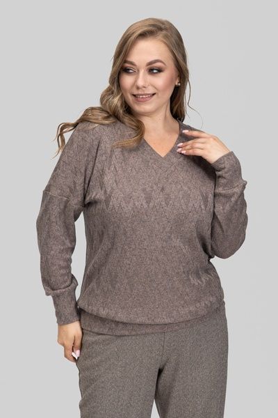Жіночий светр SIZE+ A.P. Меліса кавовий 102601 (50) 102601 фото