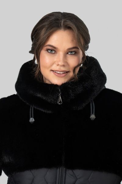 Жіноча шуба SIZE+ A.P. Шанталь чорний 102178 (50) 102178 фото