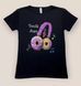 Жіноча футболка HAZARD НАВУШНИКИ DONUTS MUSIC чорна 2384 розпродаж (M)