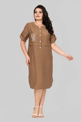Жіноча сукня SIZE+ A.P. Шейла коричневий 102366 (52) 102366 фото
