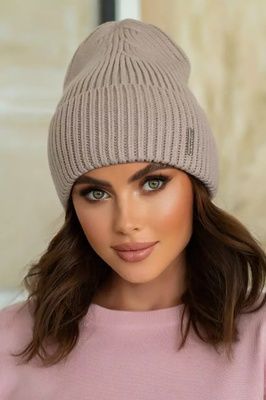 Жіноча в'язана шапка Lavisio Флавія перлина 492-089 492-089 перлина фото