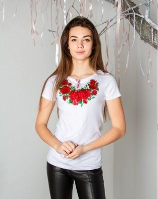 Жіноча футболка-вишиванка Galych Глорія білий 5503 (S) 514324024 фото