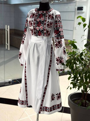 Жіноча вишита сукня A.L. Орнелла білий 56781 (52) 56781 фото