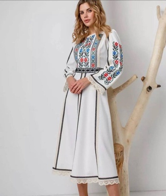 Жіноча вишита сукня A.L. Лісова пісня білий 20161_1 (38) 20161_1 фото