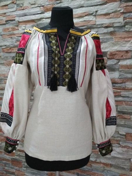 Жіноча вишиванка A.L.Стародавній мотив льон 34901_1 (44) 34901_1 фото
