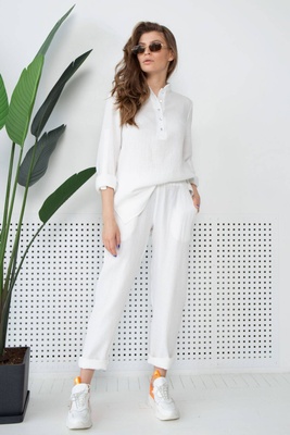Жіночі штани N.K. білий 3131-c01 (S) 530253297 фото