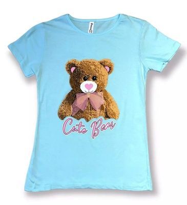 Жіноча футболка HAZARD ВЕДМЕДИК CUTE BEAR м'ята 23190 розпродаж (M) 598650721 фото