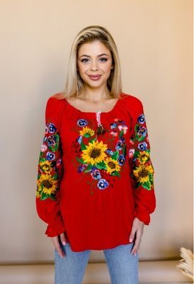 Жіноча вишиванка Galych Мар'яна червоний 8820 (S)  8820 фото